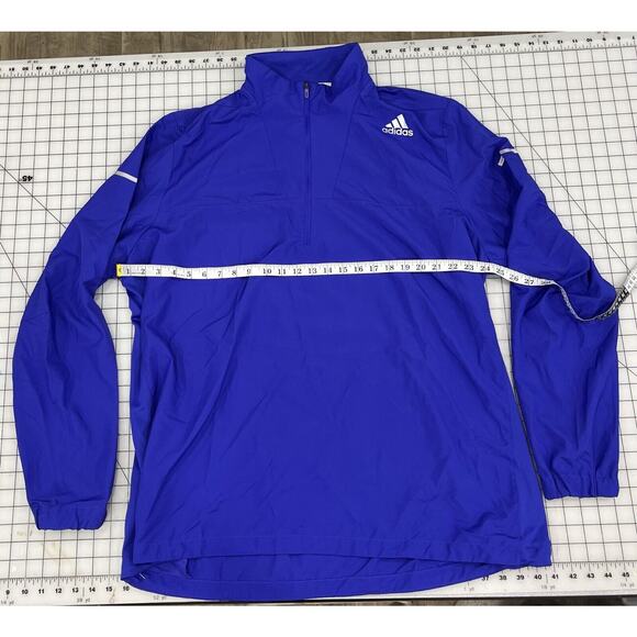 Adidas Running Jacket Pockets Thumb Holes Women’s Blue 2XL Light Weight I5 - Picture 9 of 13
